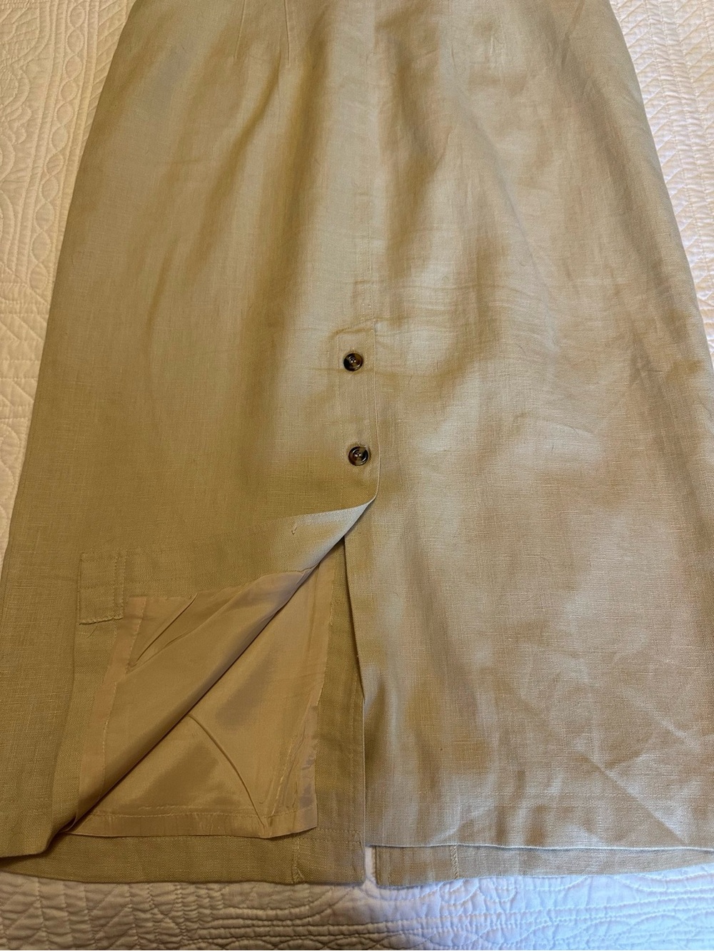 Belted Short-Sleeve Midi Shirt Dress in Cream - Picture 13 of 15
